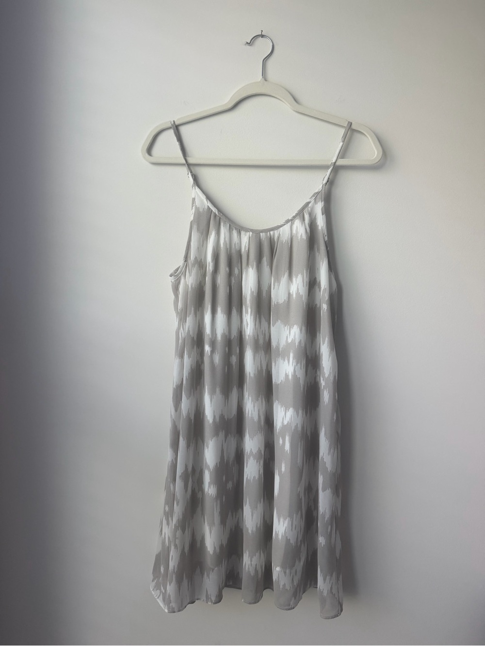Light Gray & White Slip Dress Camisole